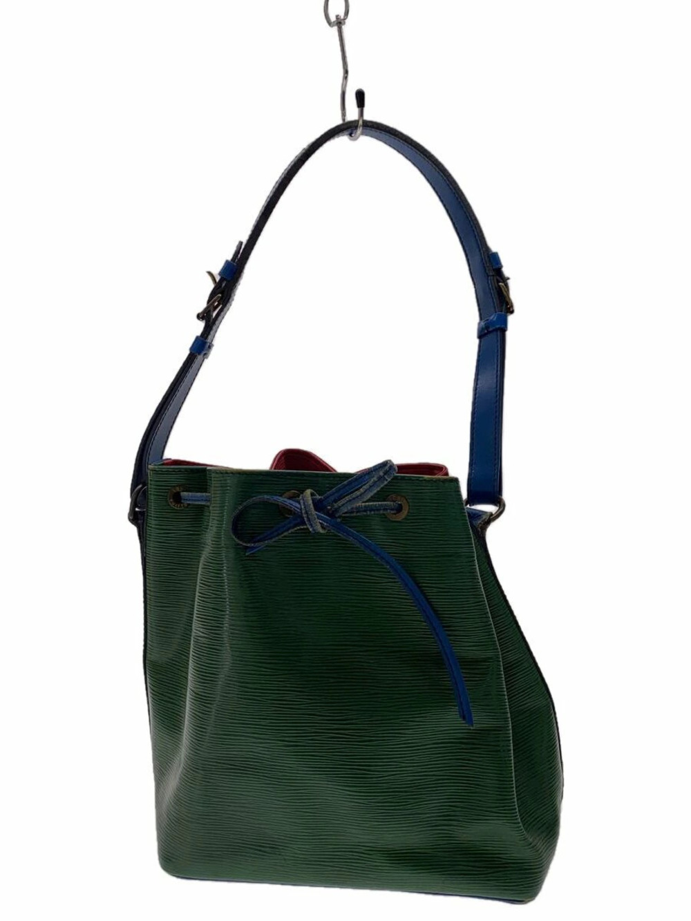 LOUIS VUITTON Noe Epi RED Tricolor Blue Green Leather